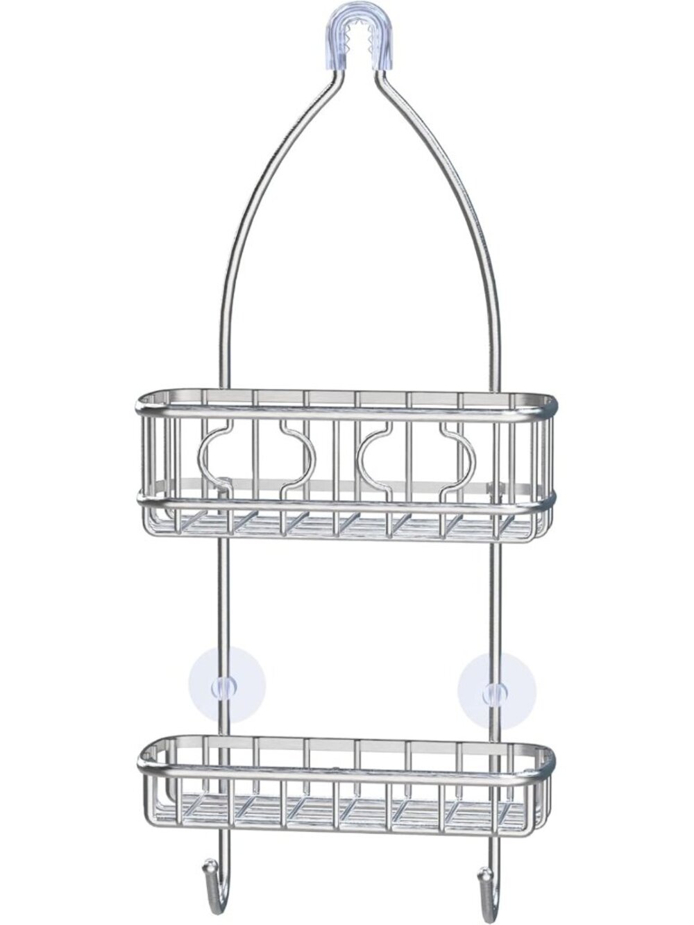 Stainless Steel Hanging Shower Head Caddy Organizer - Bathroom Storage Solution